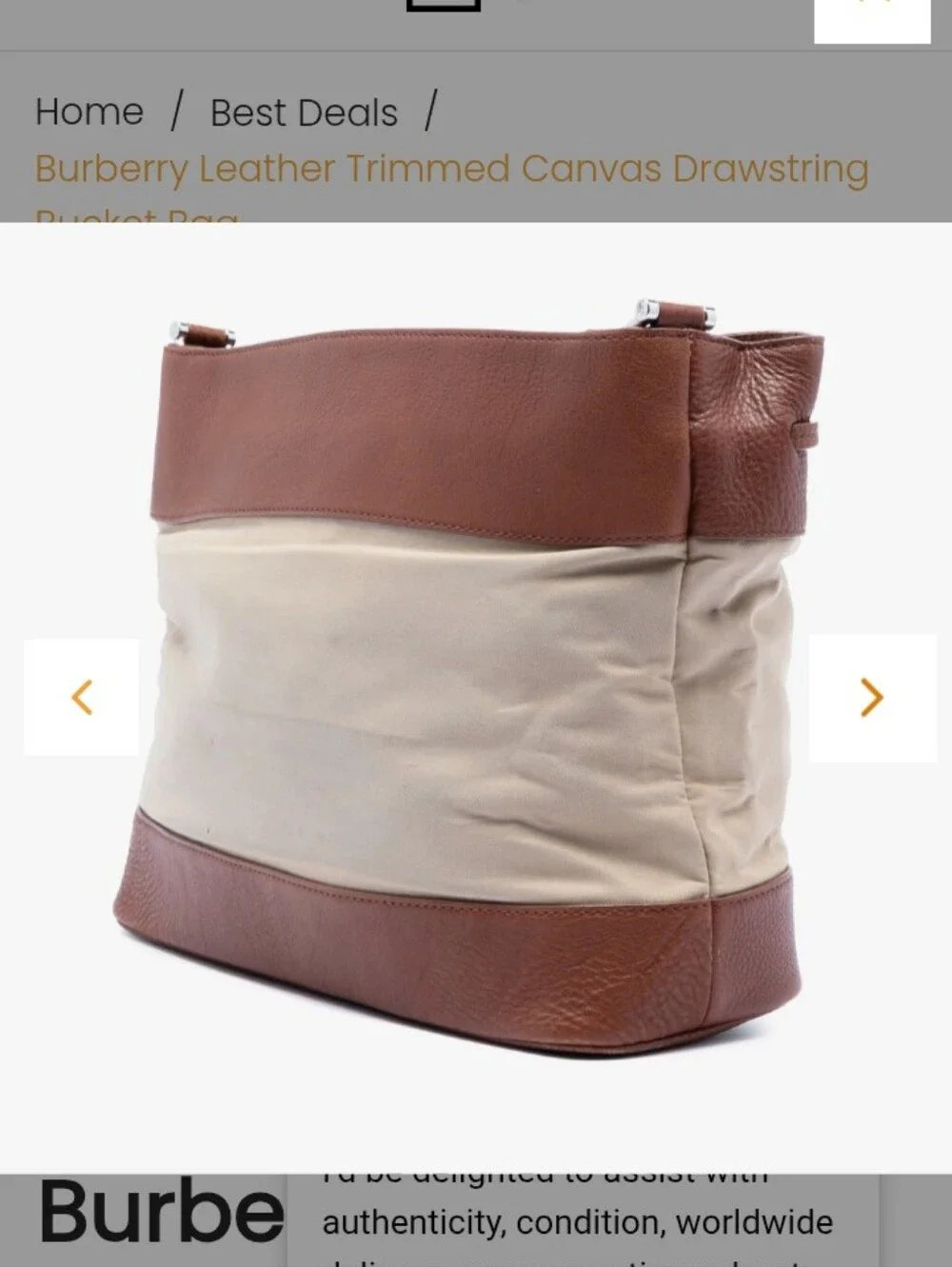 100% authentic archival Burberry Prorsum Drawstring Bucket Bag
